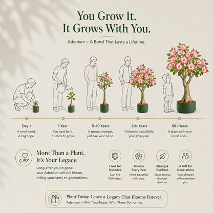 Seed Grown Adenium | 3 Year Old Live Plant